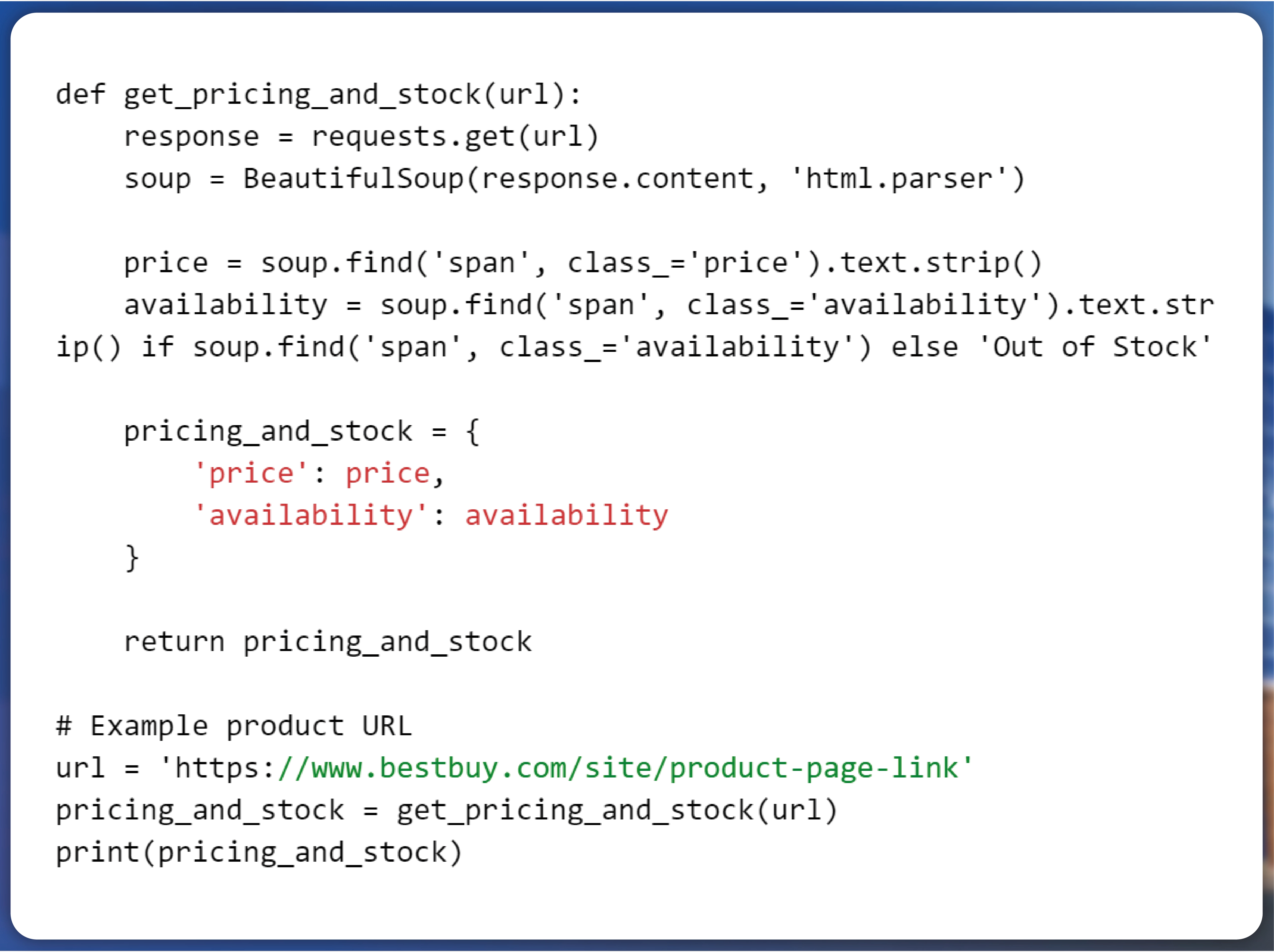 Scraping-Pricing-and Stock-Data